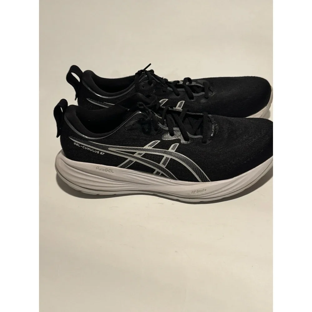 Asics Gel-Cumulus 27 Mens Size 12.5 Black White Athletic Running Shoes Sneakers